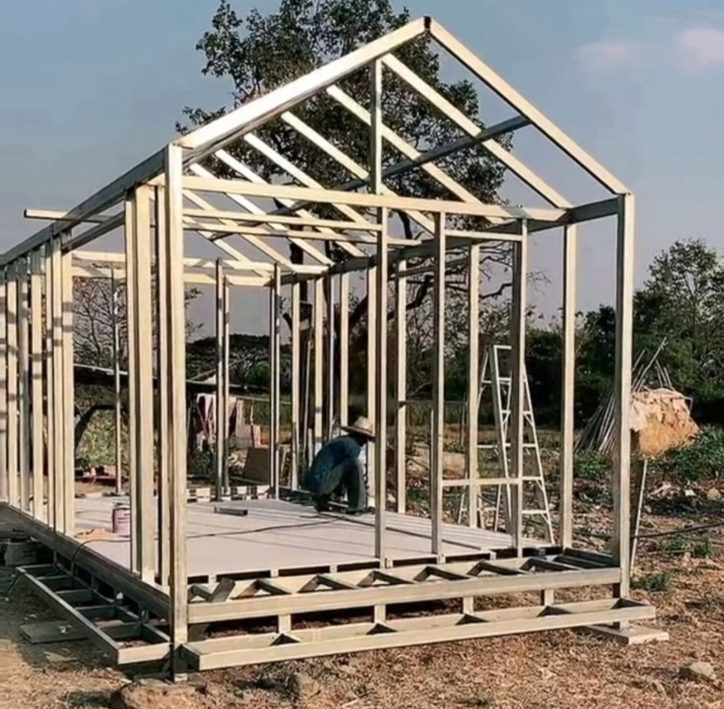 nhà khung thép lắp ghép