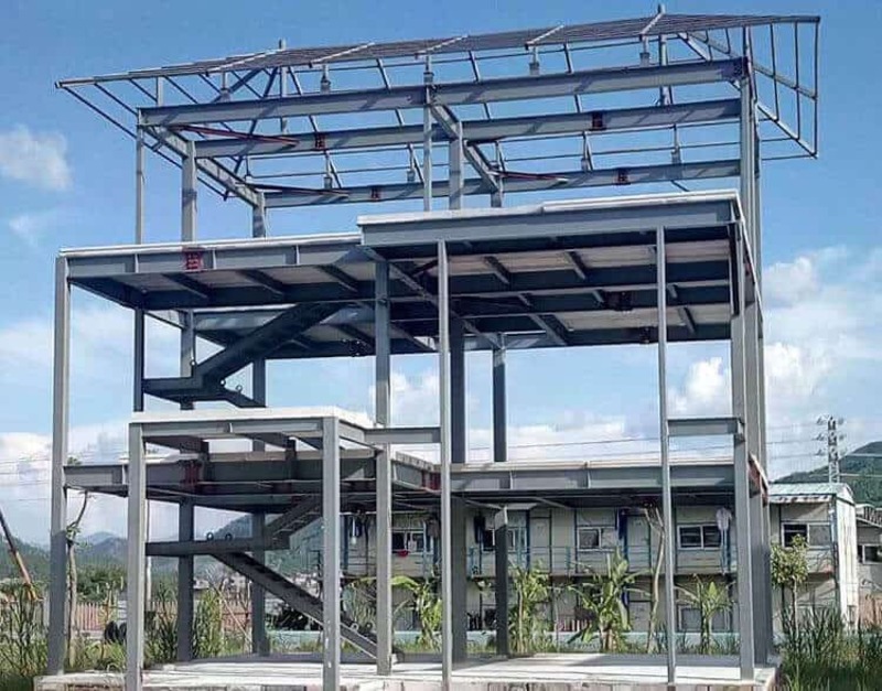nhà khung thép lắp ghép