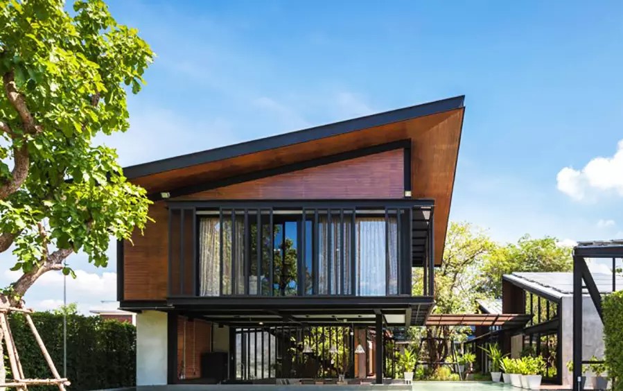 nhà khung thép 2 tầng đẹp